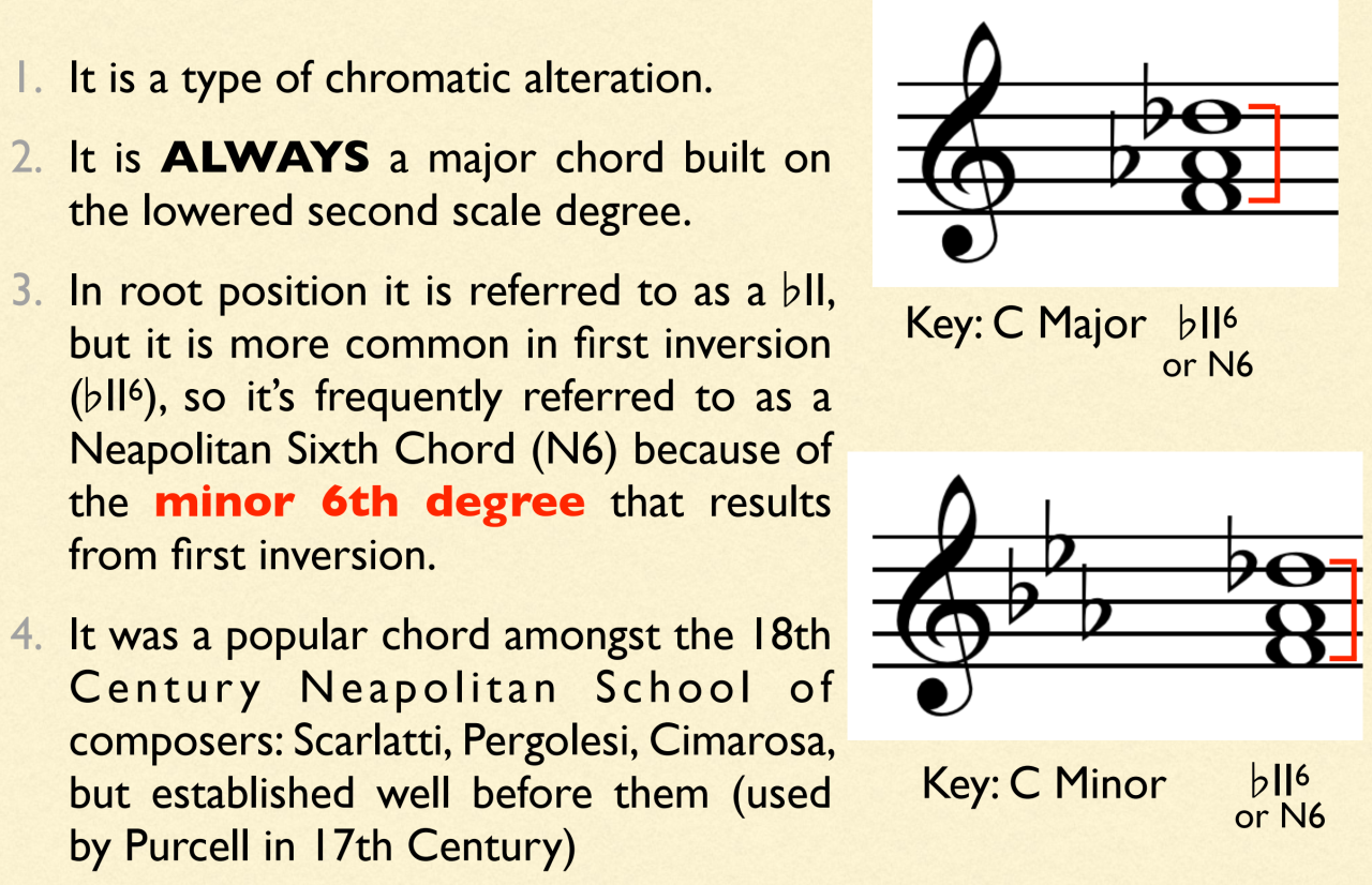 Neapolitan chord explained with definition, structure, and examples in C major and C minor
